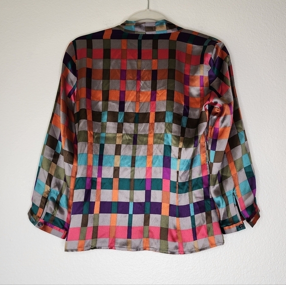 Etro Silk Multicolored Tie Front Blouse 42 - Picture 4 of 5